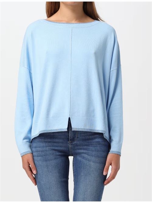 Blue viscose blend sweater Liu Jo | MA4074MS49I.44121